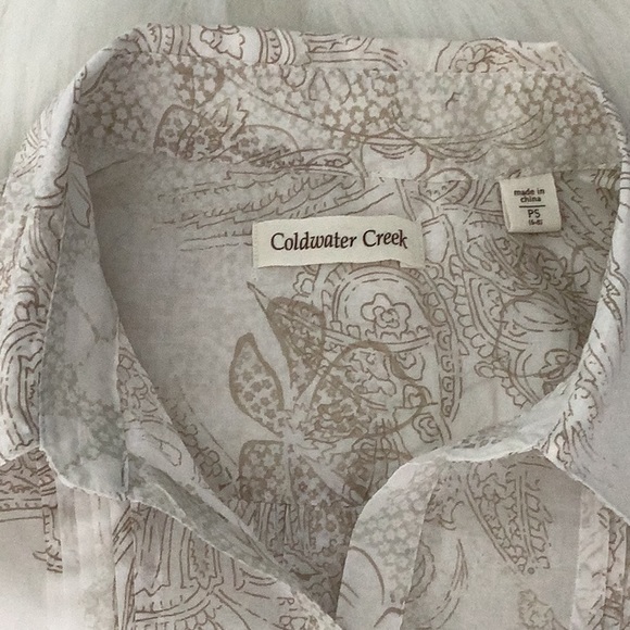 COLDWATER Creek Cotton Lawn Blouse - Picture 11 of 14